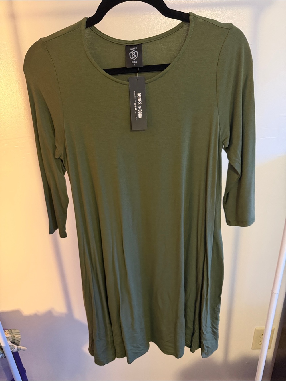 Agnes & Dora Olive Green Midi Dress